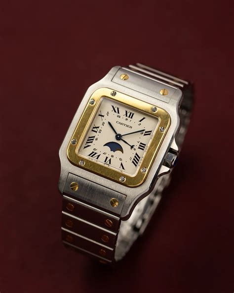 cartier santos moon phase|cartier santos watches.